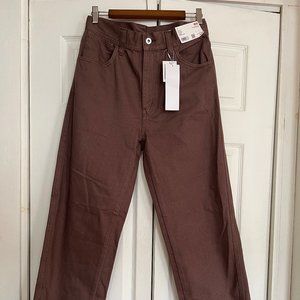 Uniqlo U Women's Brown Curved Jeans (NWT)